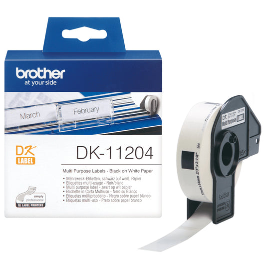 Brother DK-11204 cinta para impresora de etiquetas Negro sobre blanco