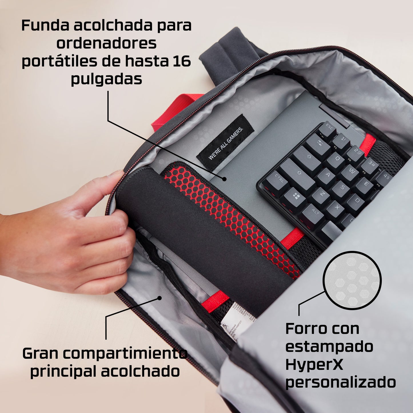 HyperX - HP HYPERX DELTA MOCHILA -  8C524AA