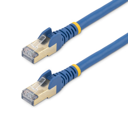 StarTech.com - Cable 5m Ethernet CAT6a - Cable de Red de 10 Gigabits Blindado Snagless RJ45 PoE de 100W - Latiguillo STP de 10GbE con Alivio de Tensión - Fluke - UL - TIA - Azul