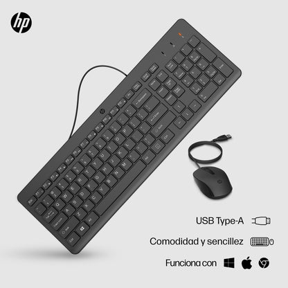 HP - Teclado y ratón con cable 150