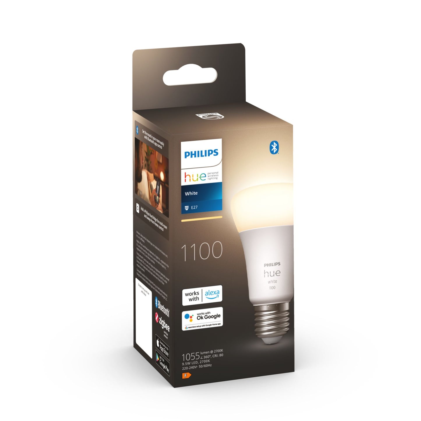 Philips by Signify - Hue White Bombilla inteligente A60 - E27 - 1100