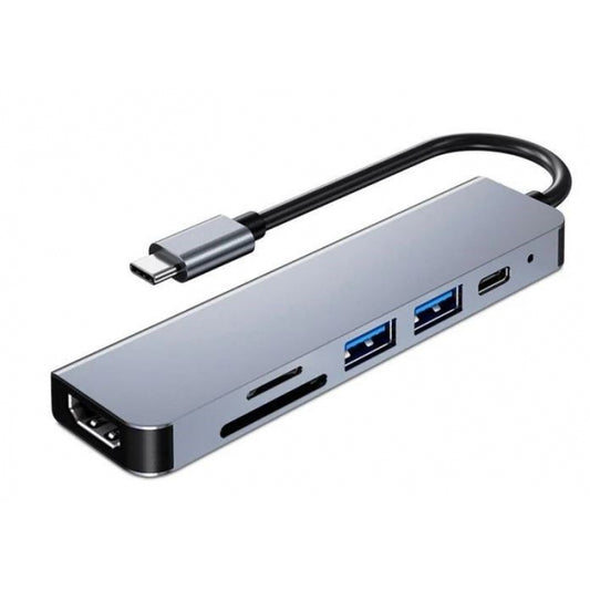 3GO - HUB3UCRH4K hub de interfaz USB 3.2 Gen 1 (3.1 Gen 1) Type-C 5000 Mbit/s Gris