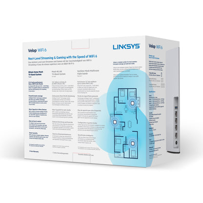 Linksys - MX4200 Tribanda (2 4 GHz/5 GHz/5 GHz) Wi-Fi 6 (802.11ax) Blanco 4 Interno