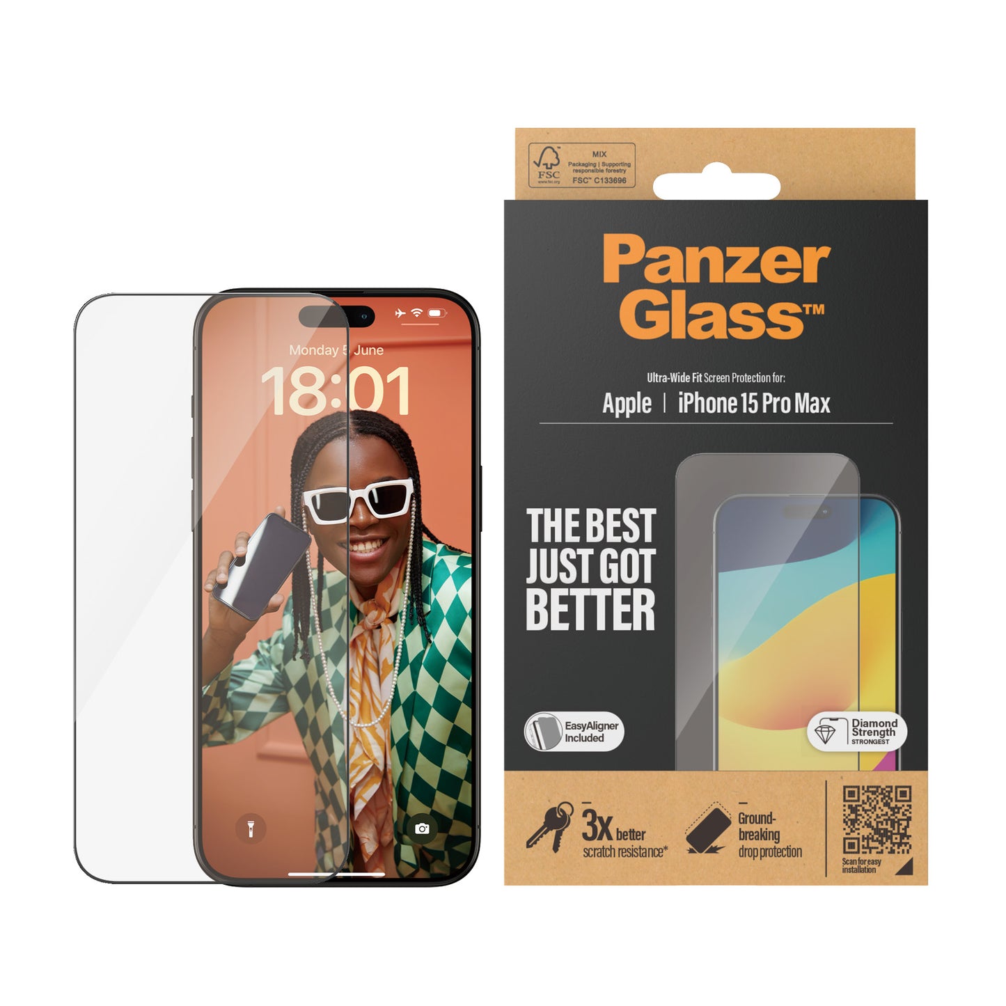 PanzerGlass - Ultra Wide Fit Protector de pantalla Apple 1 pieza(s)