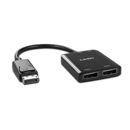 Lindy - 38430 hub de interfaz DisplayPort 21600 Mbit/s Negro