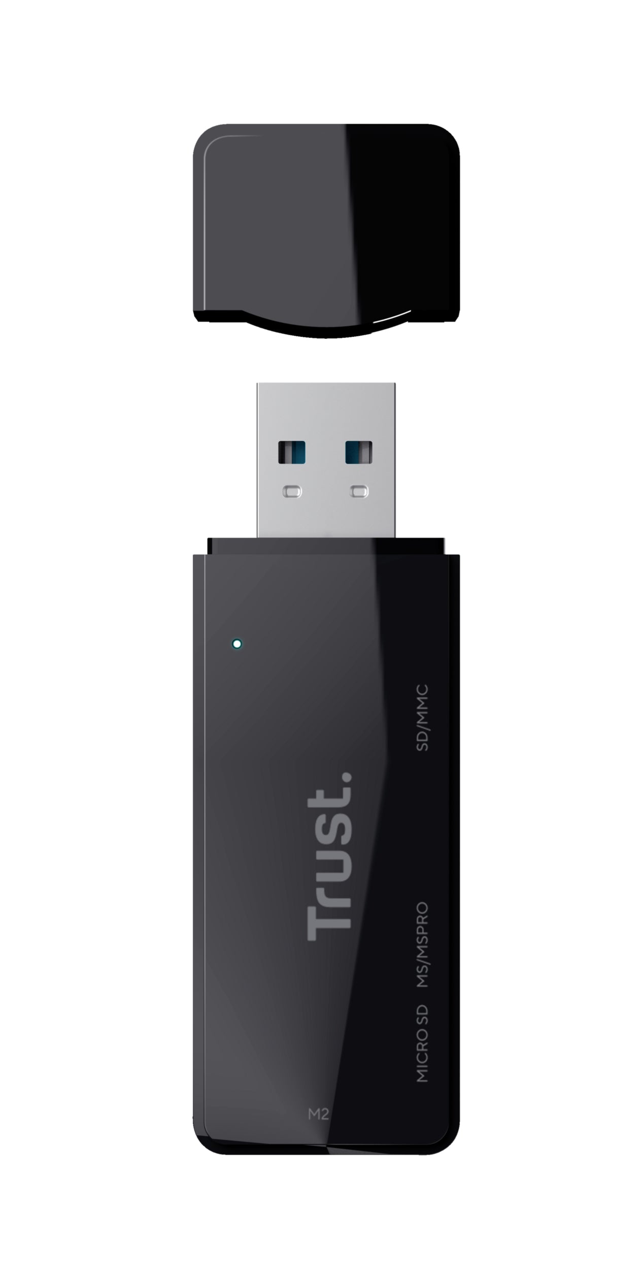 Trust - NANGA lector de tarjeta USB 3.2 Gen 1 (3.1 Gen 1) Type-A Negro