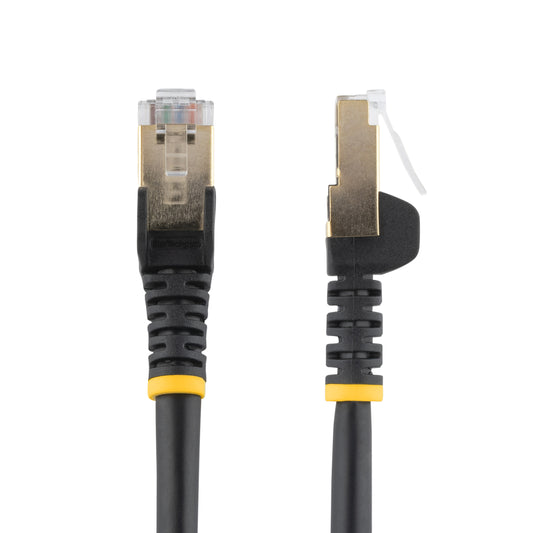 StarTech.com - Cable de 1m de Red Ethernet RJ45 Cat6a Blindado STP - Cable sin Enganche Snagless - Negro