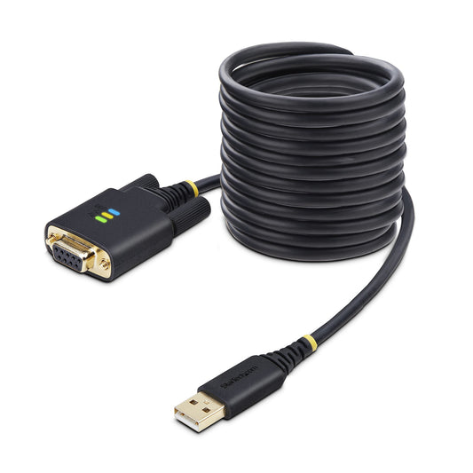 StarTech.com - 1P10FFCN-USB-SERIAL cable de serie Negro 3 m USB tipo A DB-9