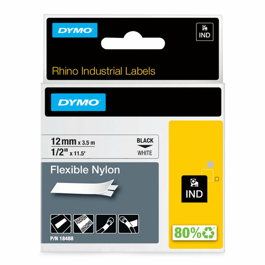 DYMO - Nylon flexible IND - 12 mm x 3 5 m BW