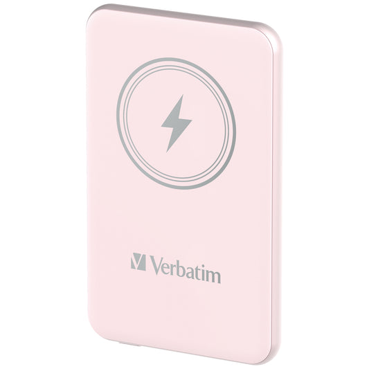 Verbatim - Charge 'n' Go Polímero de litio 5000 mAh Cargador inalámbrico Rosa