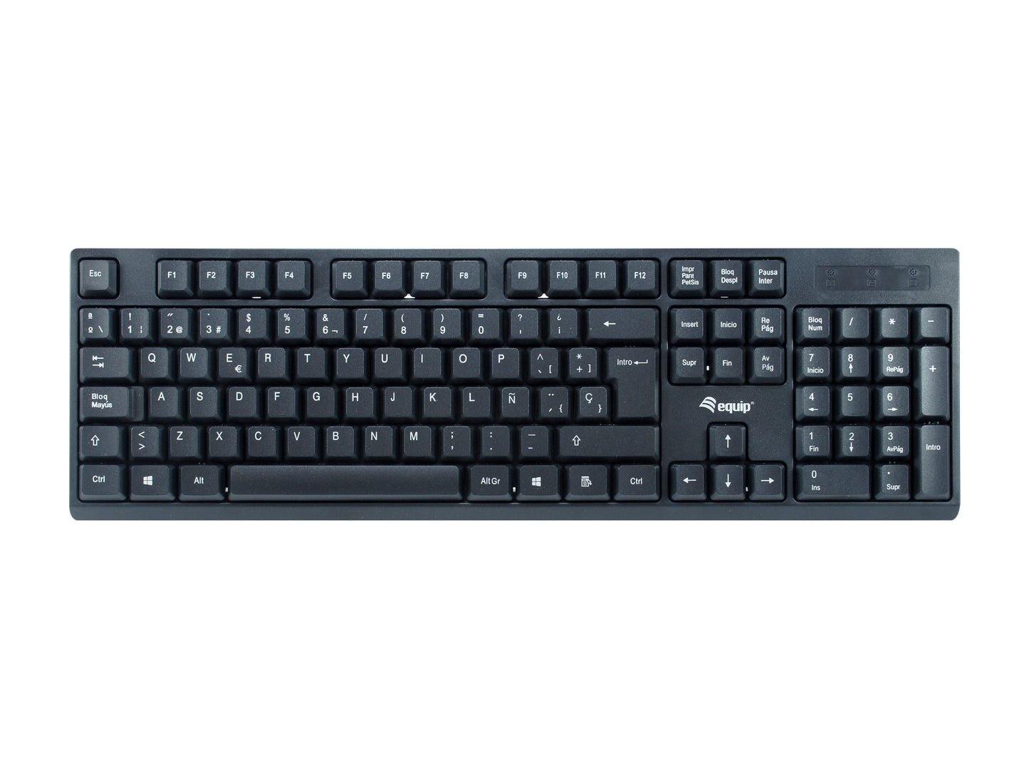 Equip - 245221 teclado Ratón incluido Oficina RF inalámbrico QWERTY Español Negro