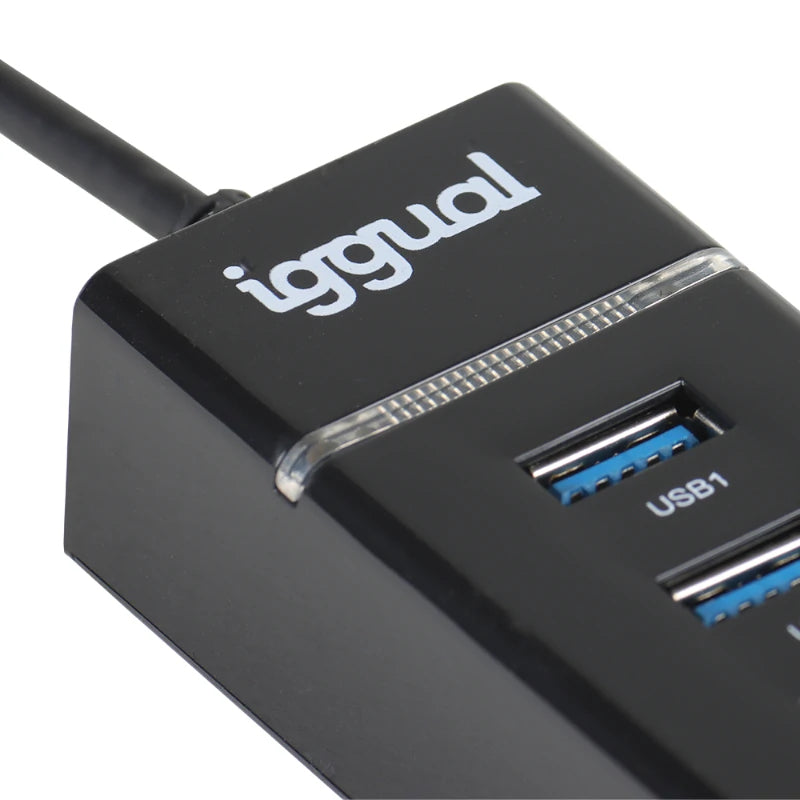 iggual - Hub USB-A 3.0 x 4 puertos HUB-A-4p