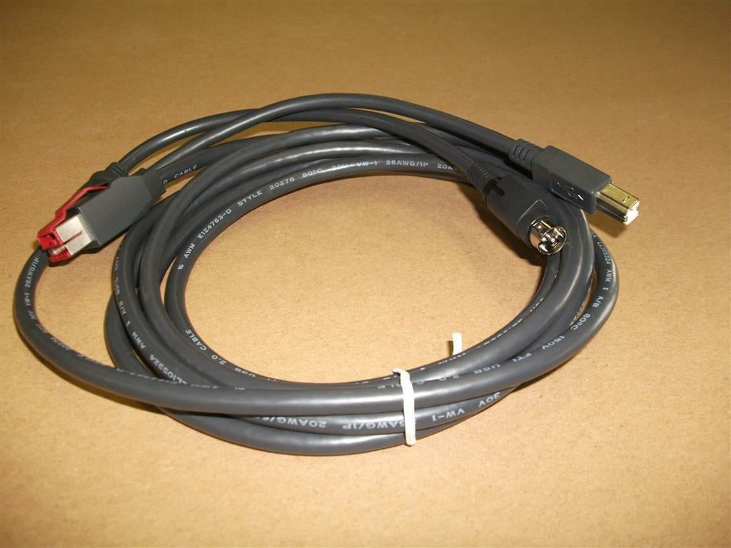 Epson - 2218424 cable de transmisión Negro 3 m PoweredUSB