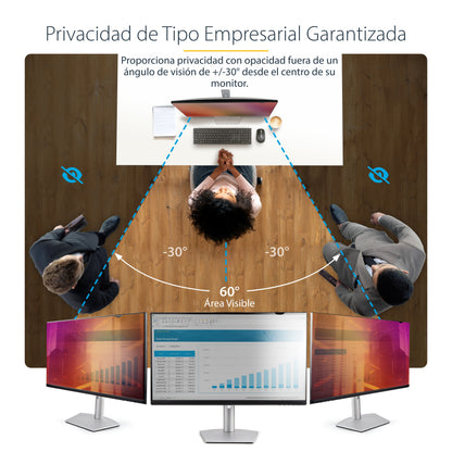 StarTech.com - Filtro de Privacidad Dorado de 23.8in para Monitor de 16:9 - Filtro Reversible - Filtro de Pantalla Brillante Removible para Ordenador - Protector de Pantalla - +/- 30 Deg.