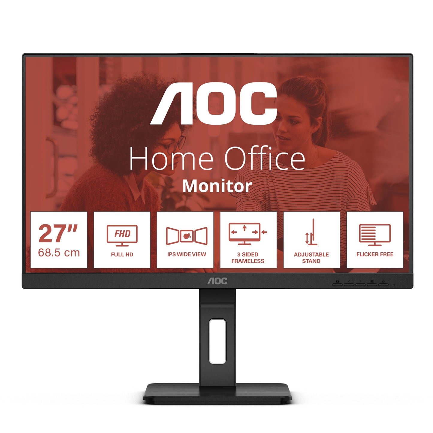 AOC - E3 27E3QAF LED display 68 6 cm (27") 1920 x 1080 Pixeles Full HD Negro