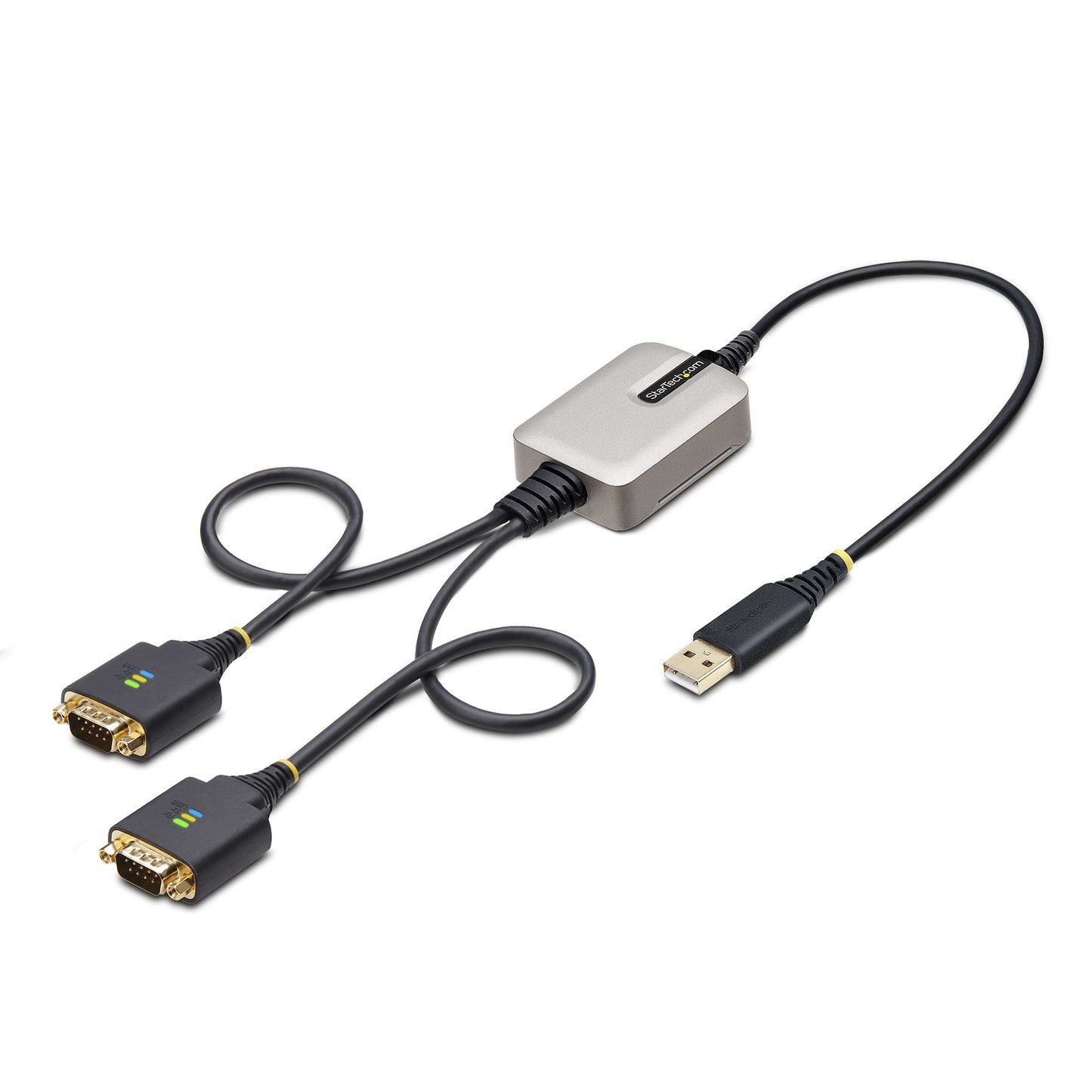 StarTech.com - Cable Adaptador USB a 2 Puertos Serie de 60cm - Cable Conversor USB a Serial - Retención COM - FTDI - Protección ESD Nivel 4 - Tornillos Intercambiables -Win/macOS/ChromeOS/Linux