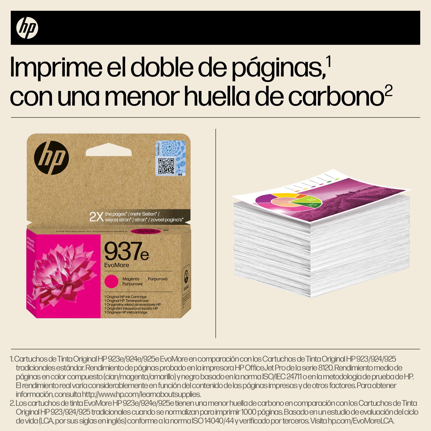 HP Cartucho de Tinta Original EvoMore 937e magenta