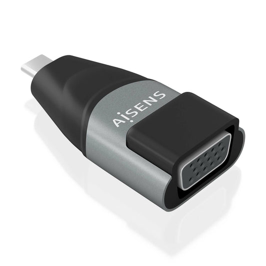 AISENS - Adaptador Conversor Aluminio USB-C a VGA  USB-C/M-HDB15/H  Gris