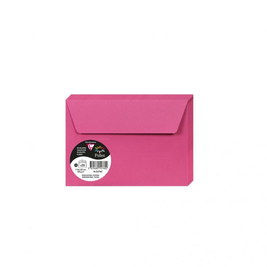 Clairefontaine - 5576C sobre C6 (114 x 162 mm) Fucsia 20 pieza(s)