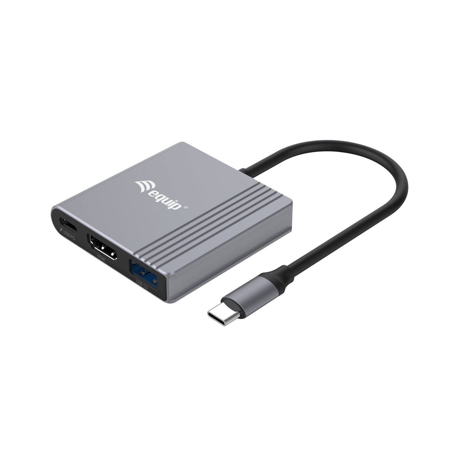 Equip - 133488 Adaptador gráfico USB 3840 x 2160 Pixeles Negro  Gris