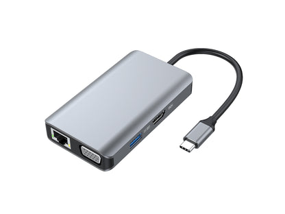 Conceptronic - DONN21G base para portátil y replicador de puertos Alámbrico USB 3.2 Gen 1 (3.1 Gen 1) Type-C Gris