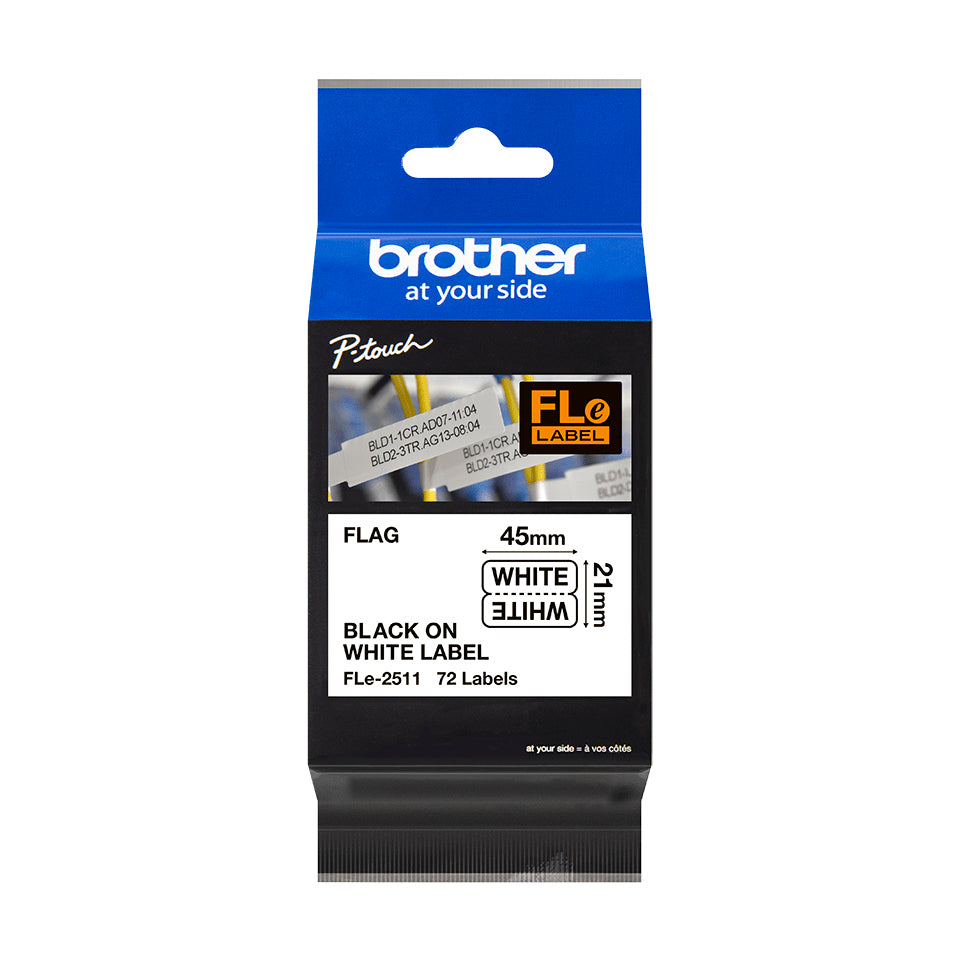 Brother - FLE2511 cinta para impresora de etiquetas Negro sobre blanco