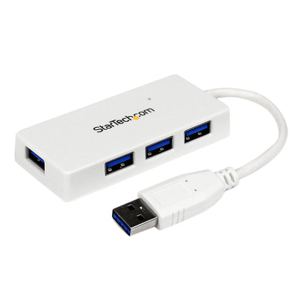 StarTech.com - Adaptador Concentrador Hub Ladrón USB 3.0 (5Gbps) Super Speed para Laptop de 4 Puertos Salidas - Blanco