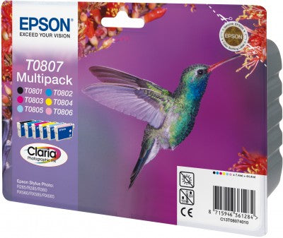 Epson - Multipack 6-colours T0807 Claria Photographic Ink