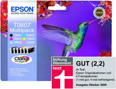 Epson - Multipack 6-colours T0807 Claria Photographic Ink