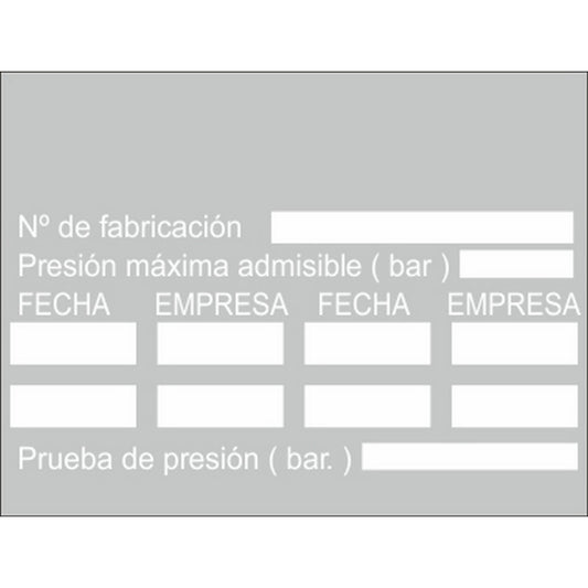 PRIME JJ AC-219 - Pack 100 Ficha de Extintor Transparente 7x3,5 cm