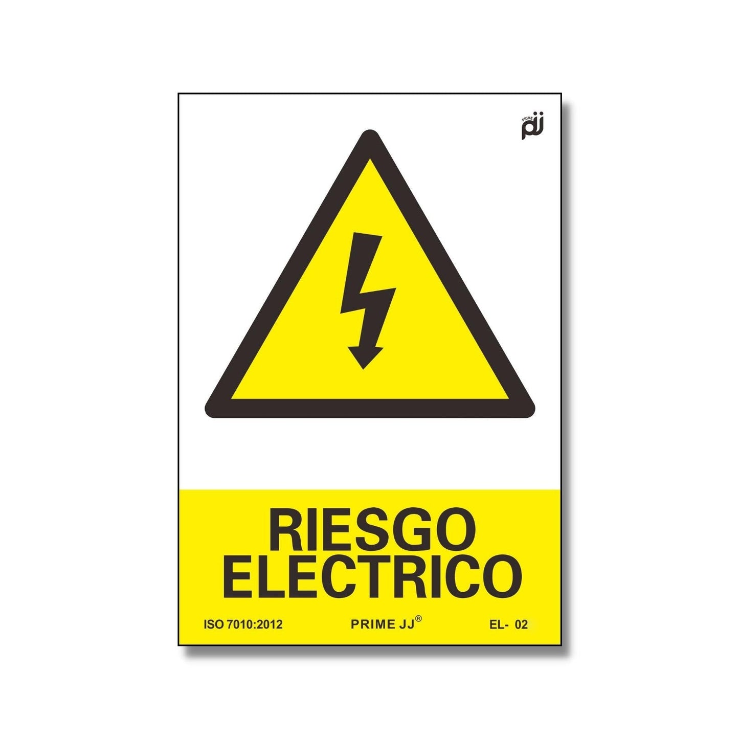 PRIME JJ EL-103L -  Señal PVC Riesgo Eléctrico 29,1x20,4 cm