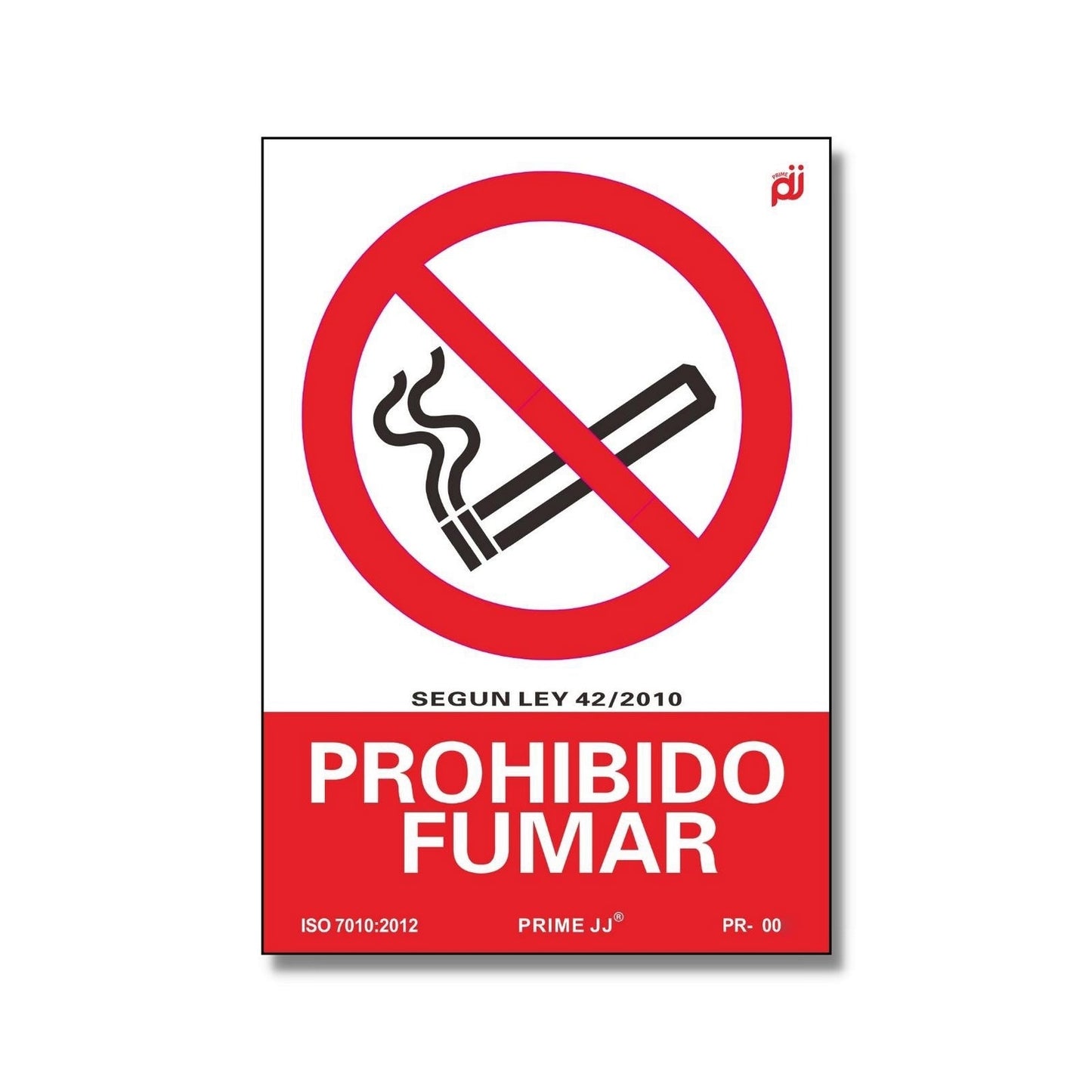 PRIME JJ PR-100L -  Señal PVC Prohibición Fumar 29,3x20,4 cm