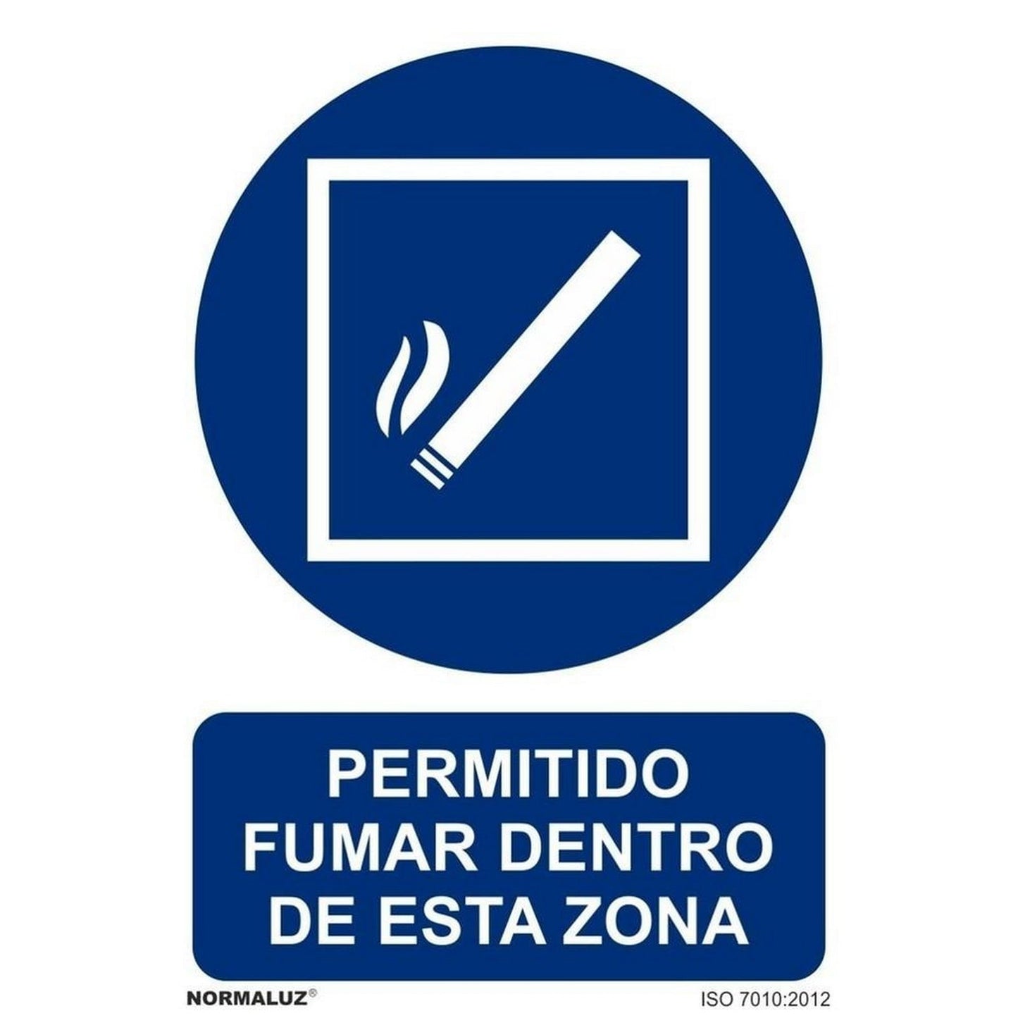 RD20011 - Señal Permitido Fumar Dentro De Esta Zona  PVC Glasspack 0.7mm 21x30 cm con CTE, RIPCI