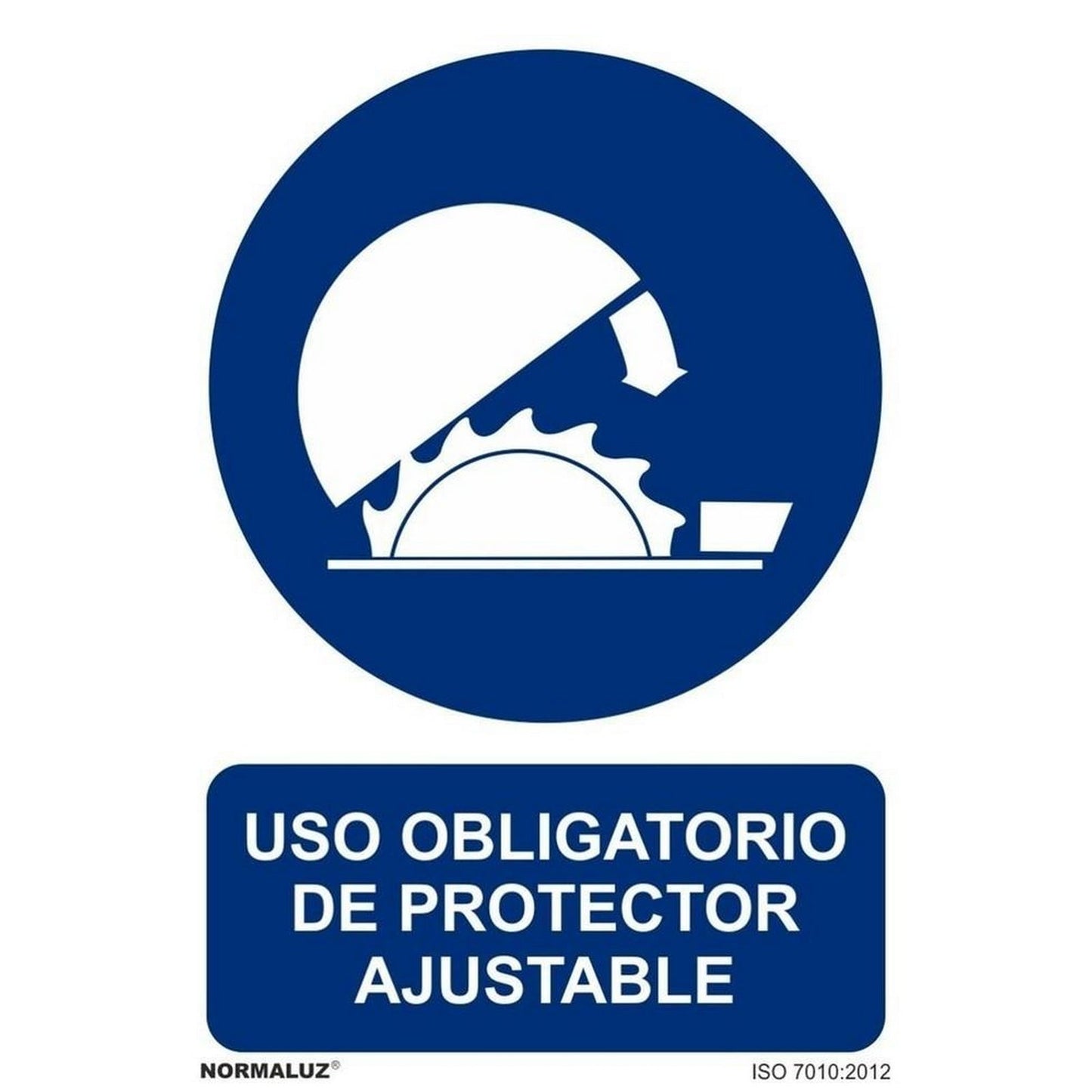 RD20932 - Señal Uso Obligatorio De Protección Ajustable  Aluminio 0.5mm 21x30 cm con CTE, RIPCI