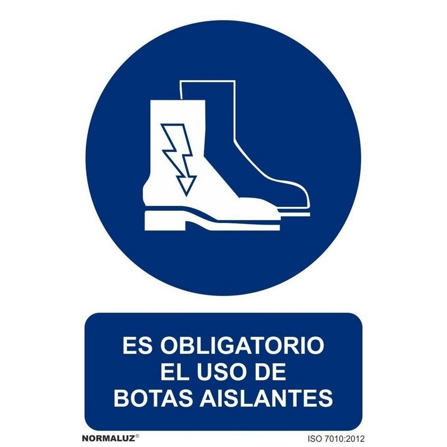 RD20006 - Señal Es Obligatorio El Uso De Botas Aislantes PVC Glasspack 0.7mm 21x30 cm con CTE, RIPCI