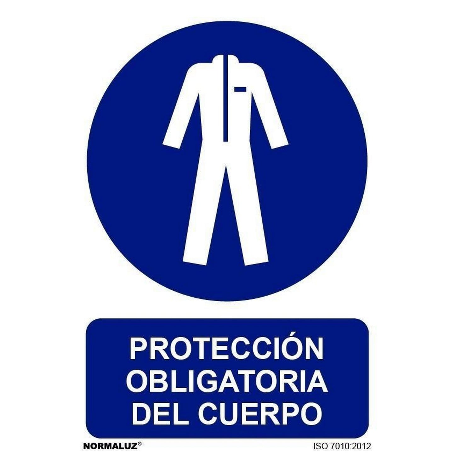 RD20612 - Señal Adhesiva Protección Obligatoria Del Cuerpo Adhesivo de Vinilo 20X30 cm  con CTE, RIPCI