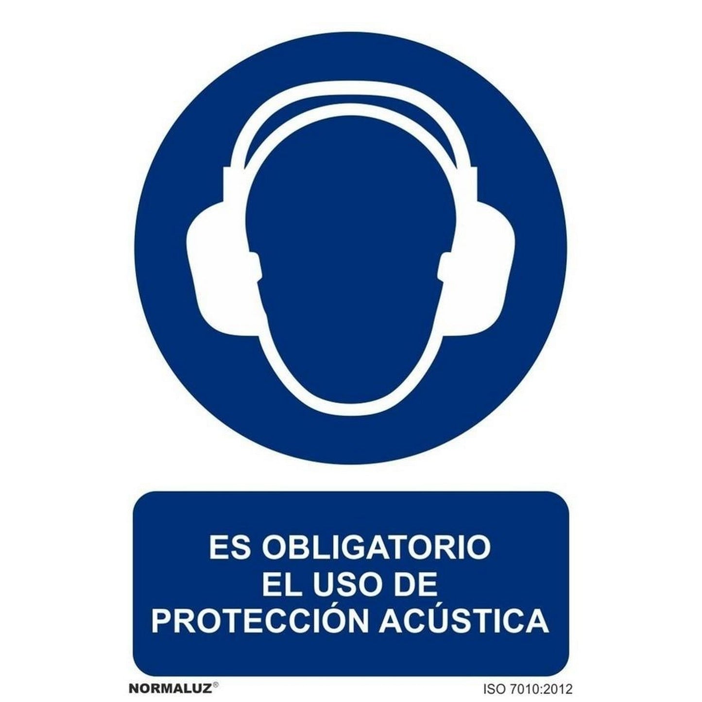 RD20015 - Señal Es Obligatorio El Uso De Protección Acústica PVC Glasspack 0.7mm 21x30 cm con CTE, RIPCI