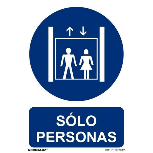 RD20935 - Señal  Solo Personas  Aluminio 0.5mm 21x30 cm con CTE, RIPCI