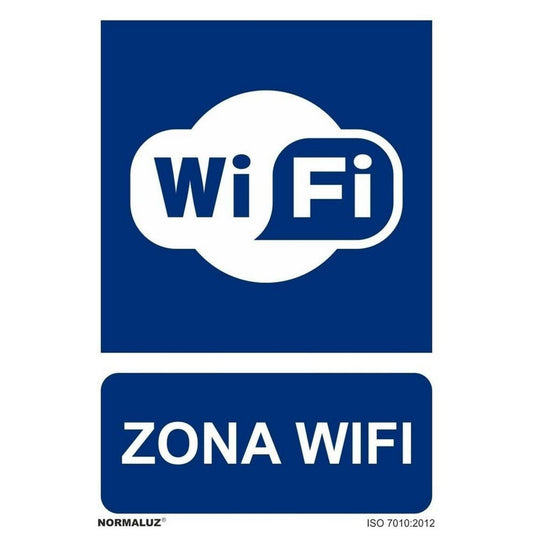 RD21961 - Señal Zona Wifi Aluminio 0.5mm 30x40 cm con CTE, RIPCI