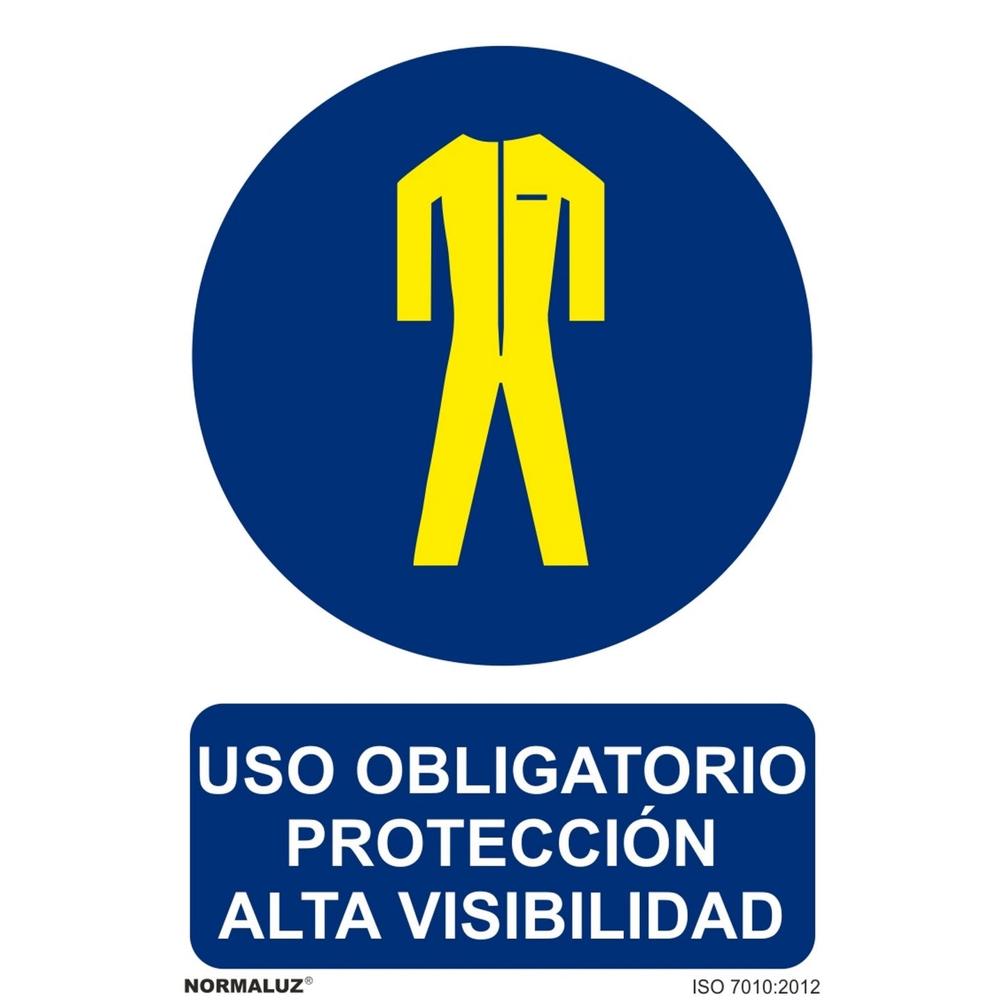 RD21070 - Señal Uso Obligatorio Protección Alta Visibilidad PVC Glasspack 0.7mm 30x40 cm con CTE, RIPCI