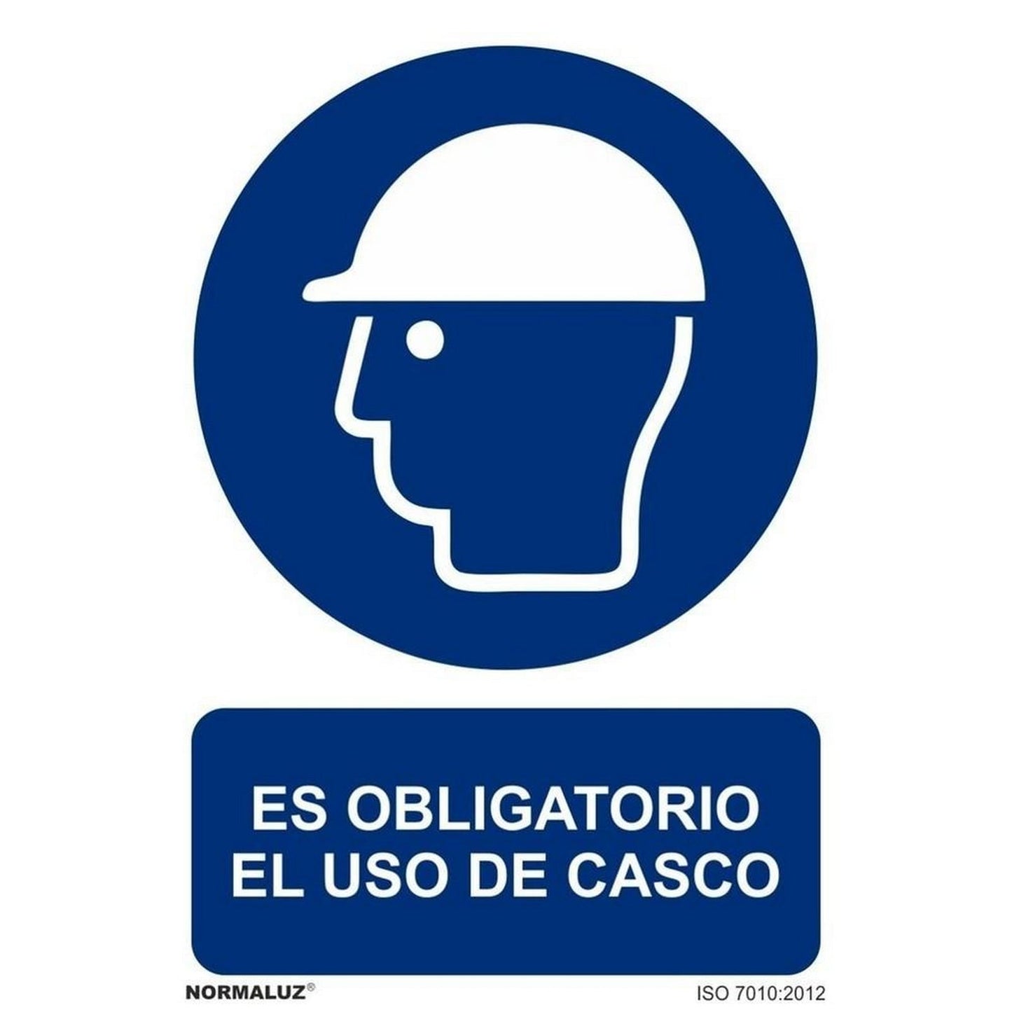 RD20000 - Señal Es Obligatorio El uso de Casco PVC Glasspack 0.7mm 21x30 cm con CTE, RIPCI