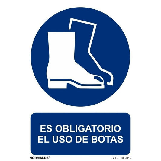 RD21005 - Señal  Es Obligatorio El Uso De Botas  PVC Glasspack 0.7mm 30x40 cm con CTE, RIPCI