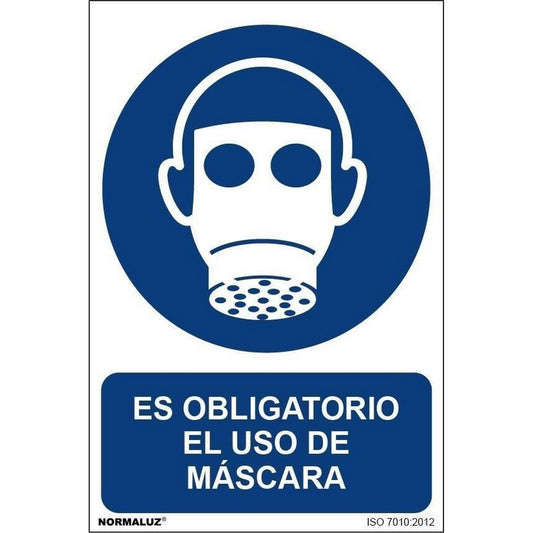 RD21007 - Señal Es Obligatorio El Uso de Mascara PVC Glasspack 0.7mm 30x40 cm con CTE, RIPCI