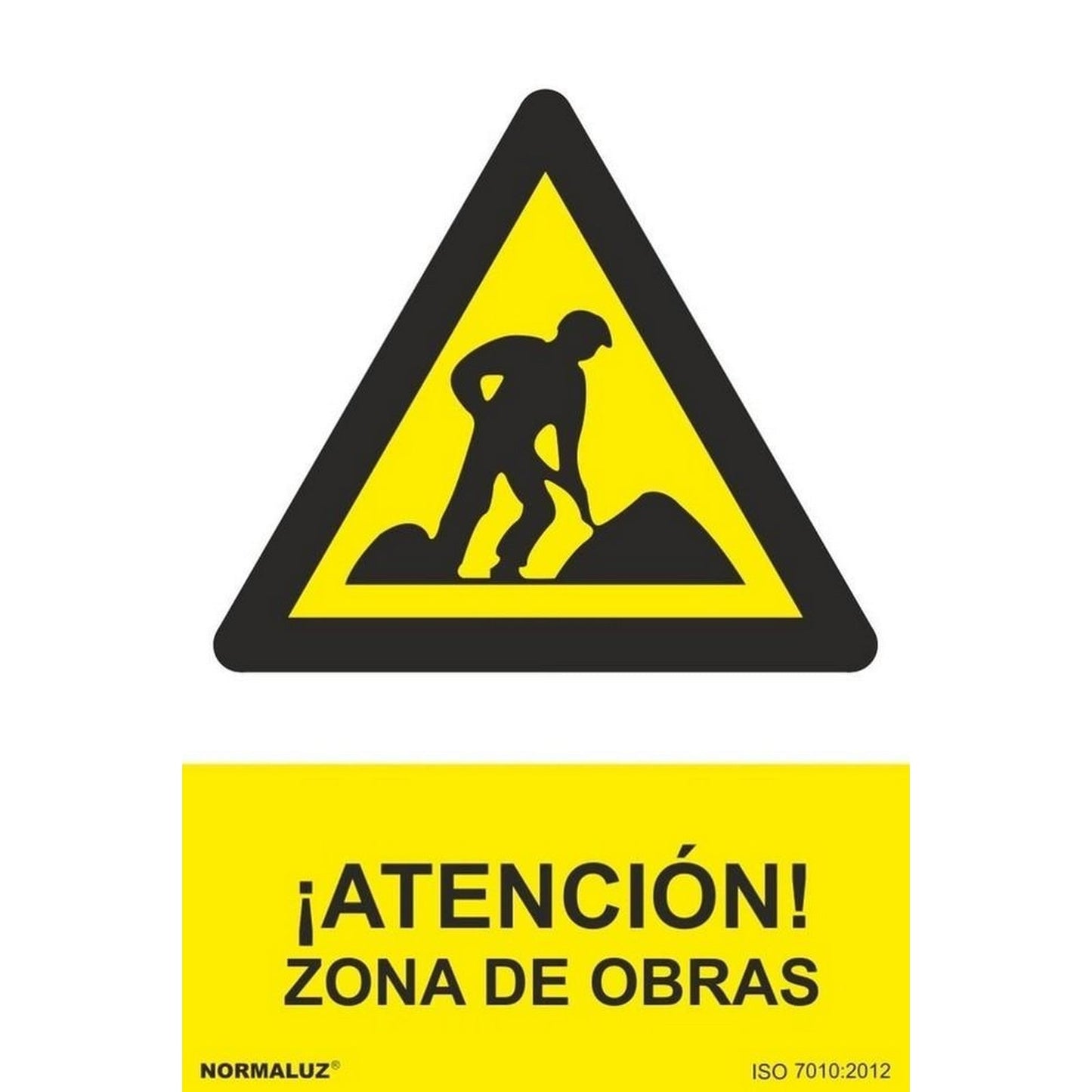 RD31924 - Señal ¡Atención! Zona De Obras  Aluminio 0.5mm 30x40 cm  con CTE, RIPCI