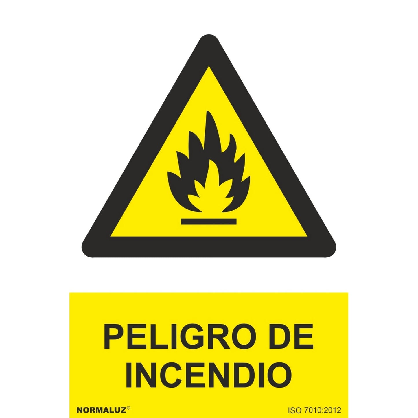 RD31000 - Señal Peligro De Incendio  PVC Glasspack 0.7mm 30x40 cm con CTE, RIPCI