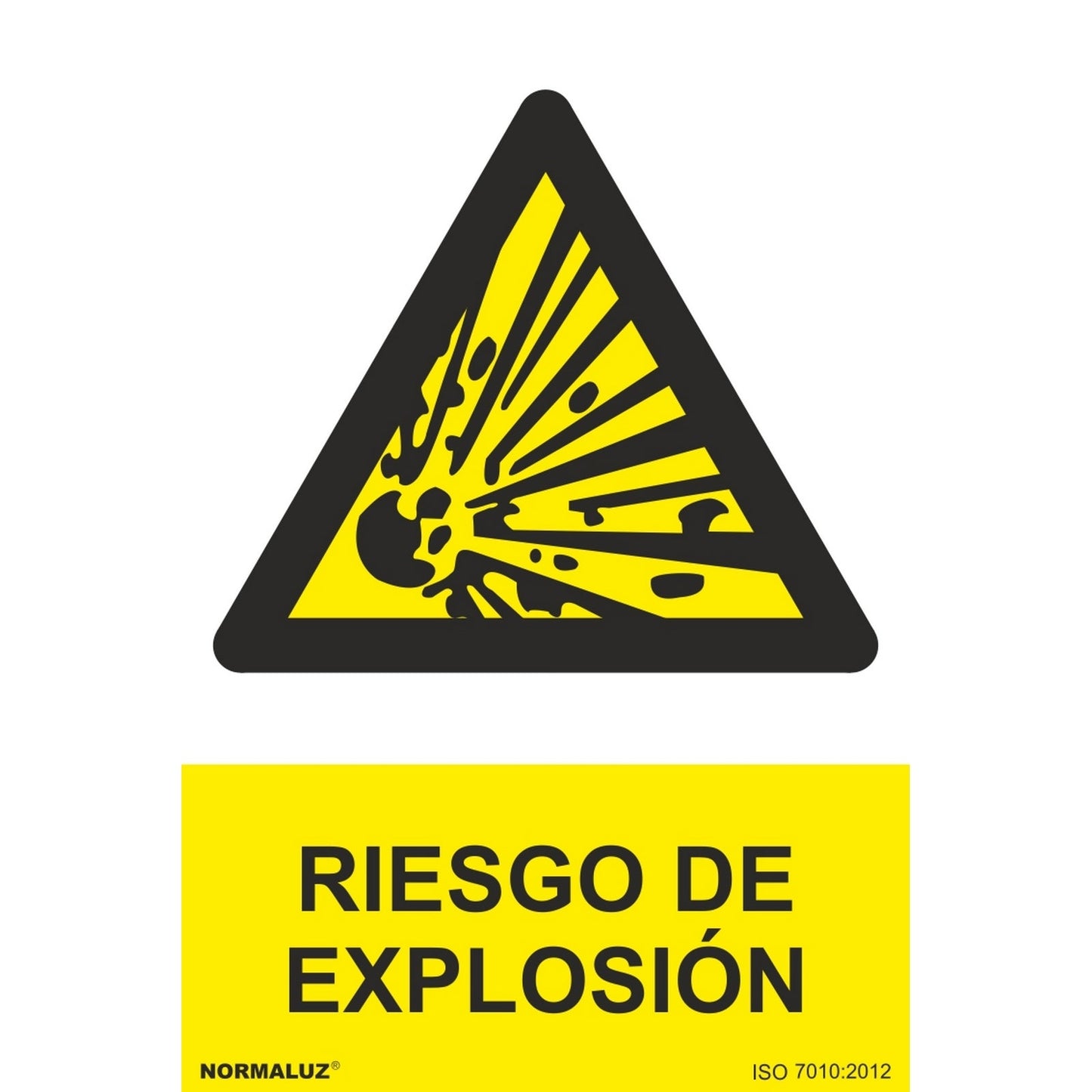 RD31001 - Señal Riesgo De Explosión  PVC Glasspack 0.7mm 30x40 cm  con CTE, RIPCI