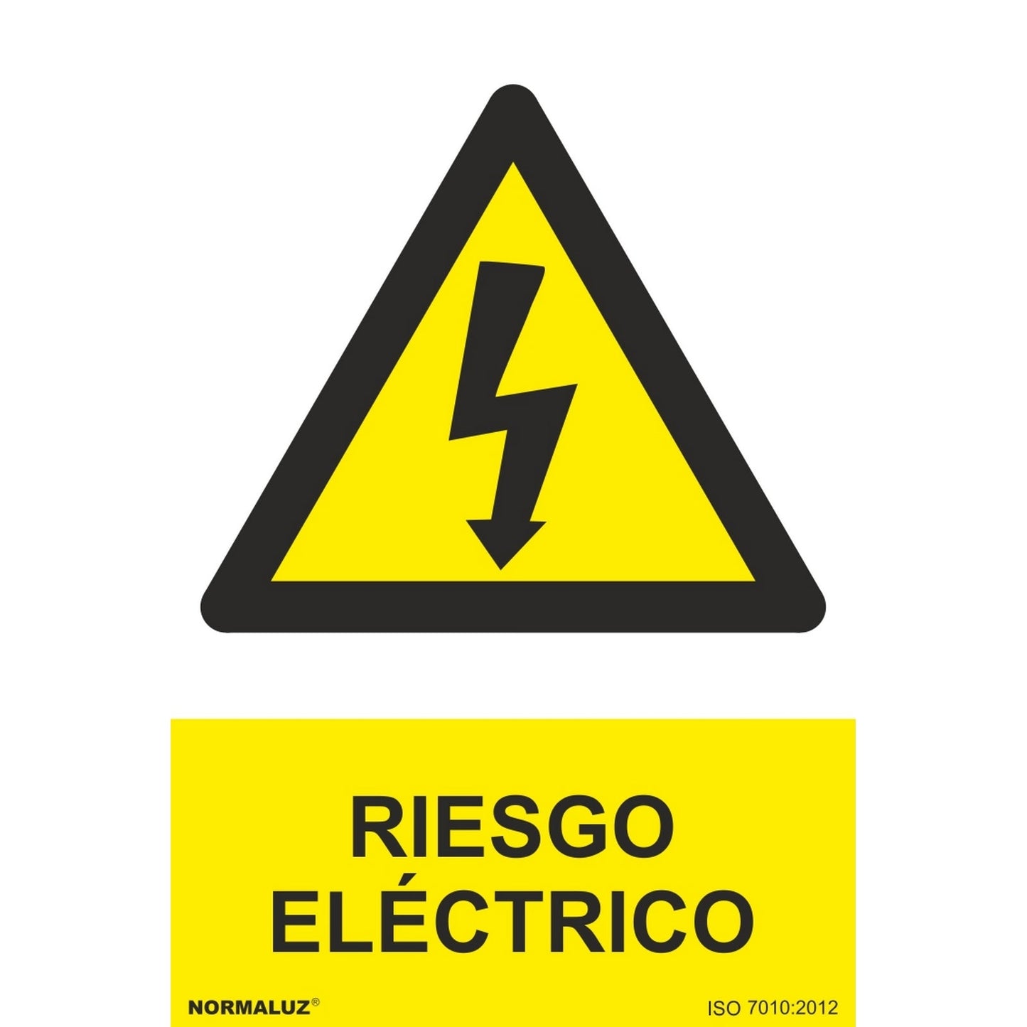 RD30907 - Señal Riesgo Eléctrico  Aluminio 0.5mm 21x30 cm con CTE, RIPCI