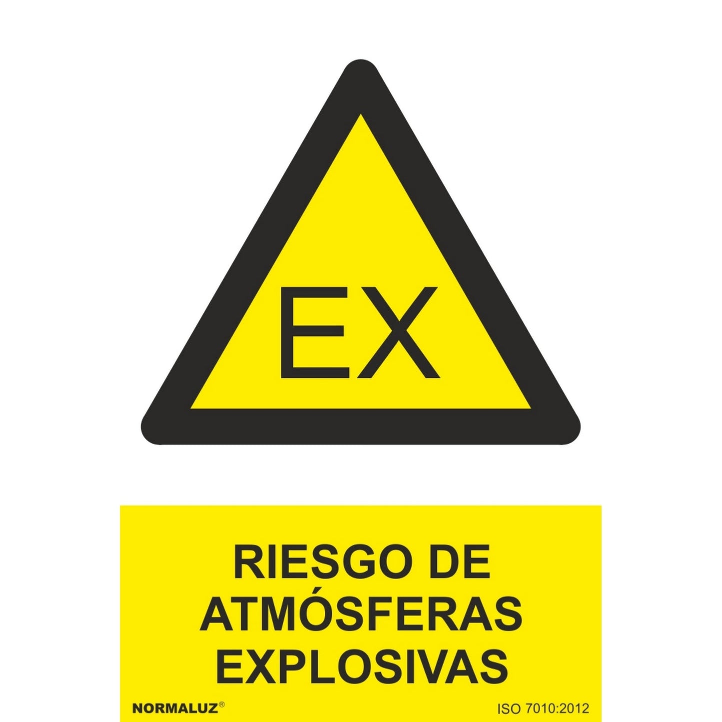 RD31027 - Señal Riesgo De Atmósferas Explosiva PVC Glasspack 0.7mm 30x40 cm  con CTE, RIPCI