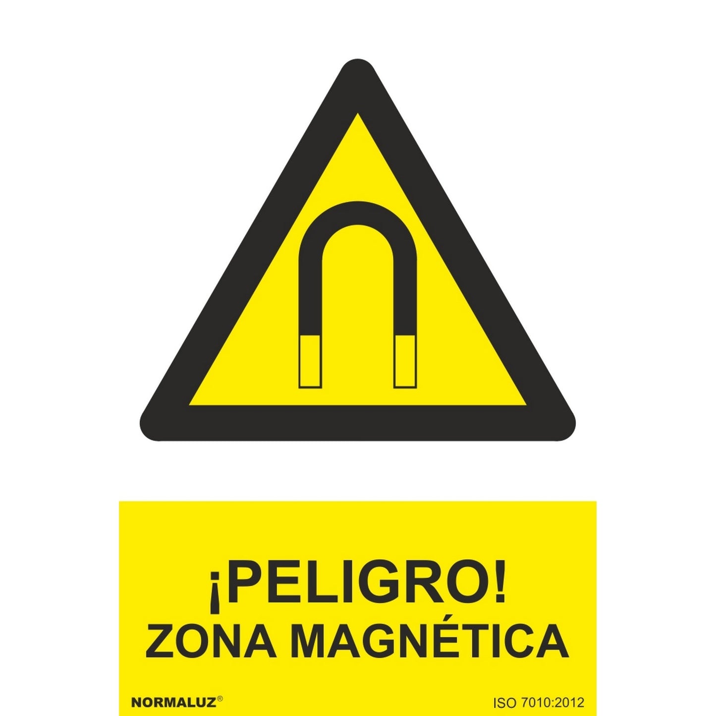 RD31032 - Señal ¡Peligro! Zona Magnética  PVC Glasspack 0.7mm 30x40 cm  con CTE, RIPCI