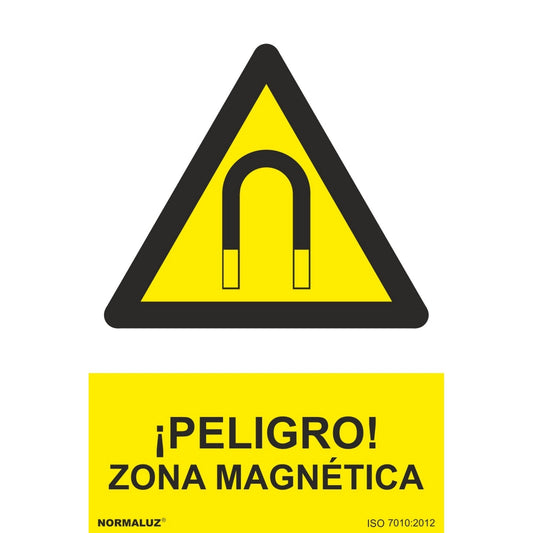 RD31032 - Señal ¡Peligro! Zona Magnética  PVC Glasspack 0.7mm 30x40 cm  con CTE, RIPCI